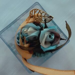 伊斯兰礼品套装 – 装饰性祈祷珠，带丝带花装饰