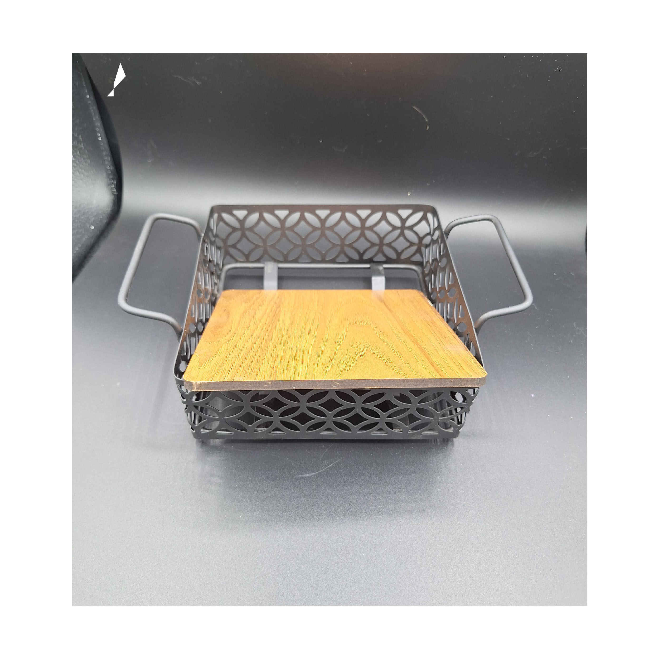 木质底座金属线水果篮 – 功能多样