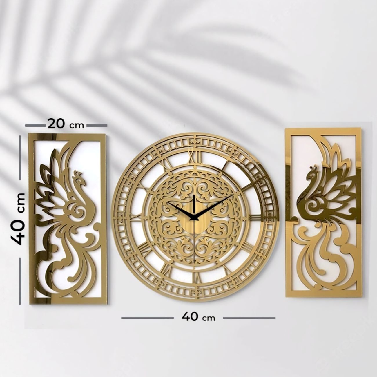 现代三件套挂钟 – 西摩鸟图案