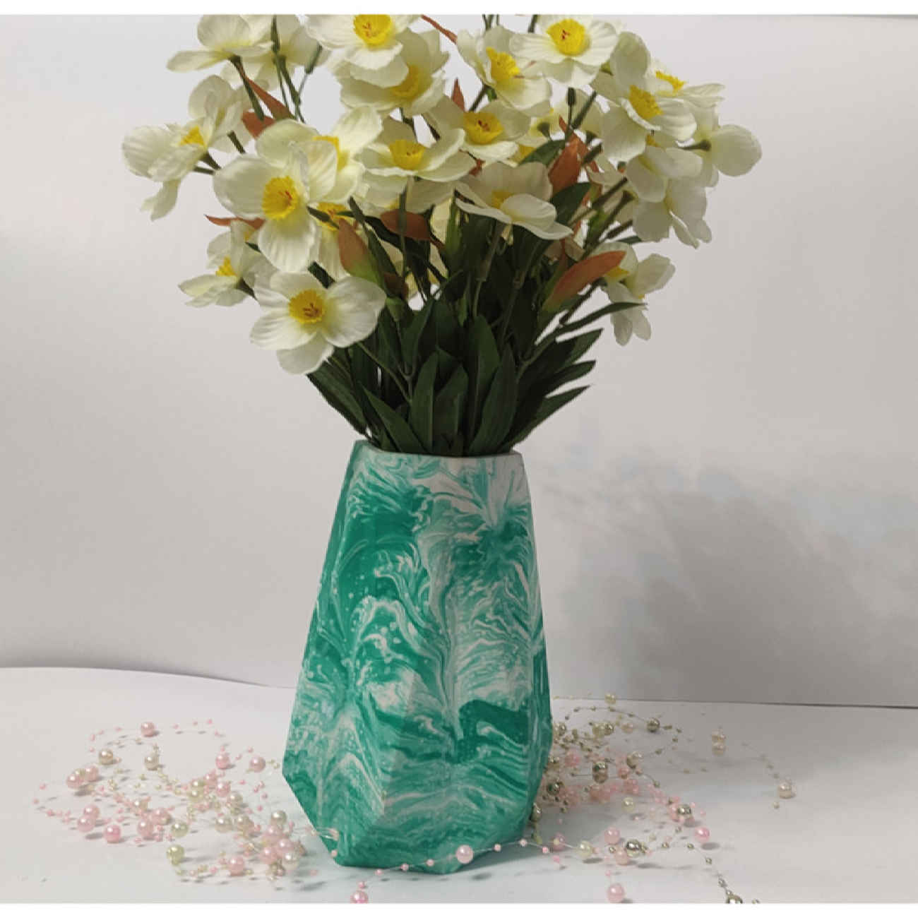 波斯优雅混凝土花瓶 手工制作