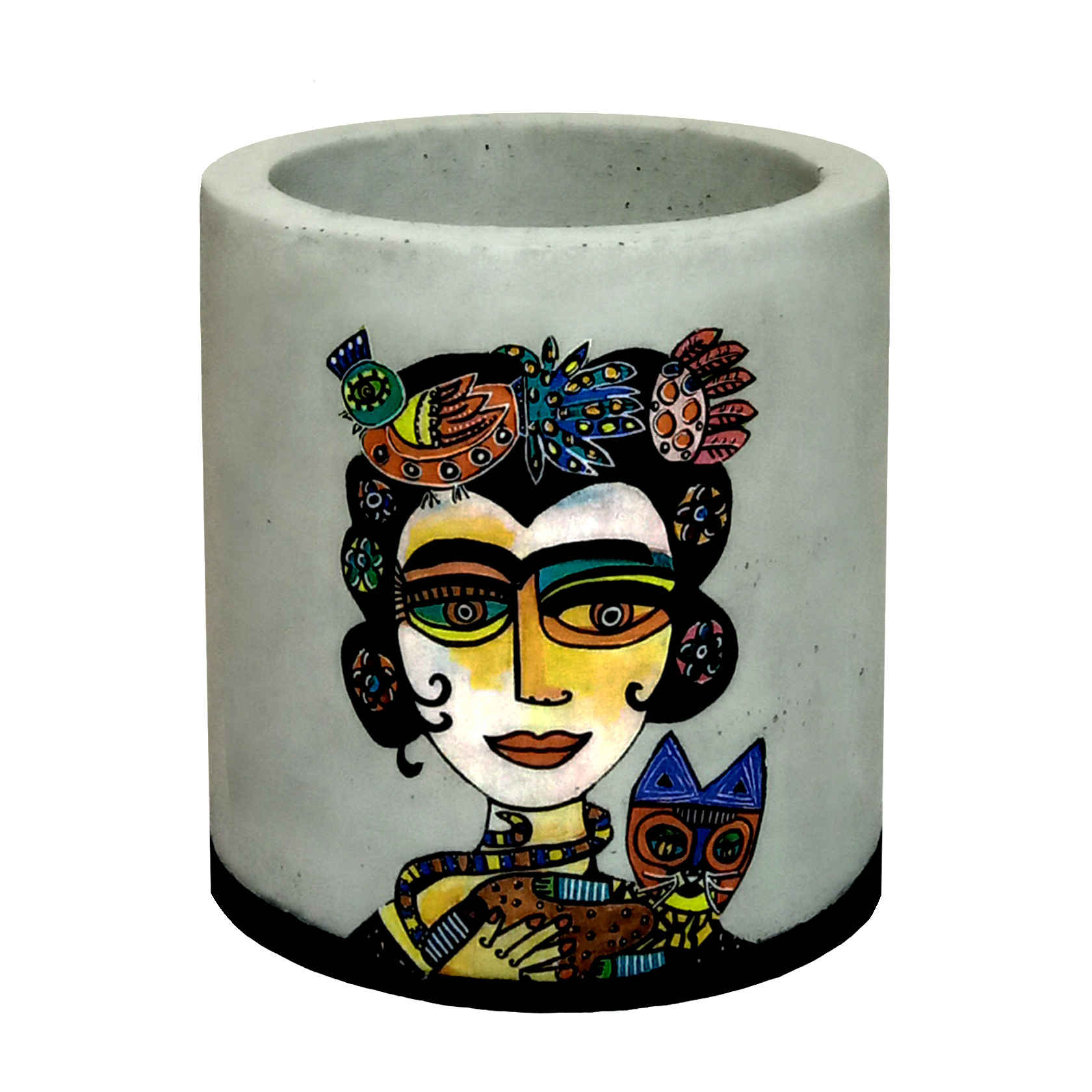 Main image of 波斯优雅混凝土花瓶 手工制作 灰色