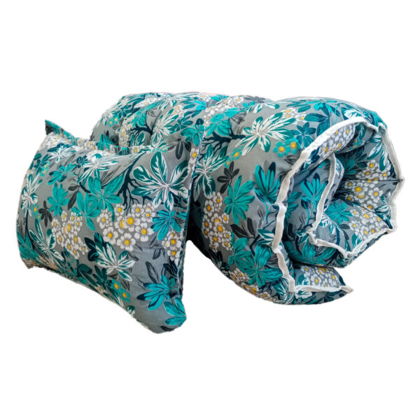 地面睡眠床垫带枕头 – 单人尺寸