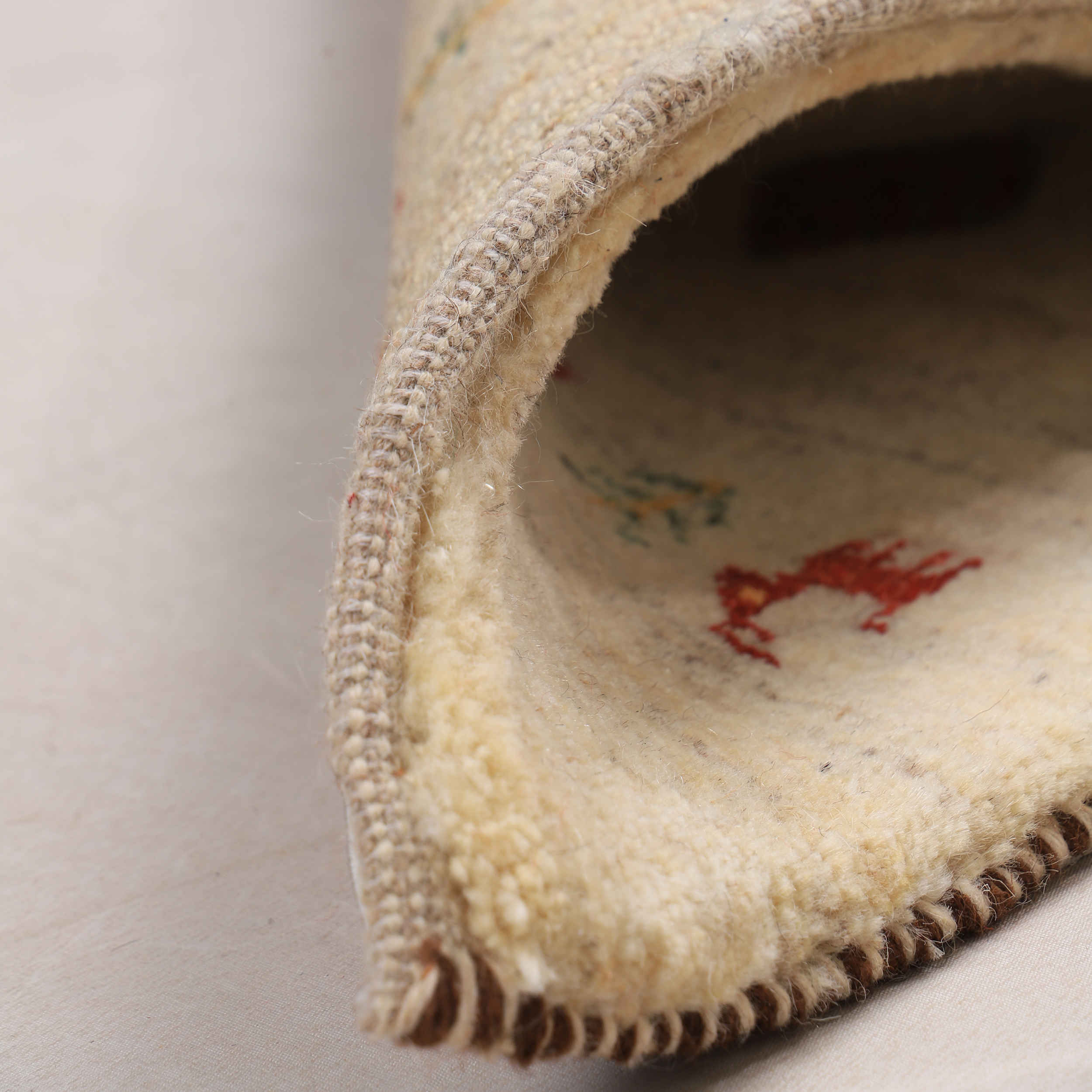 波斯加贝毯羊毛地毯 正宗手工编织 Khorasan 动物与树图案