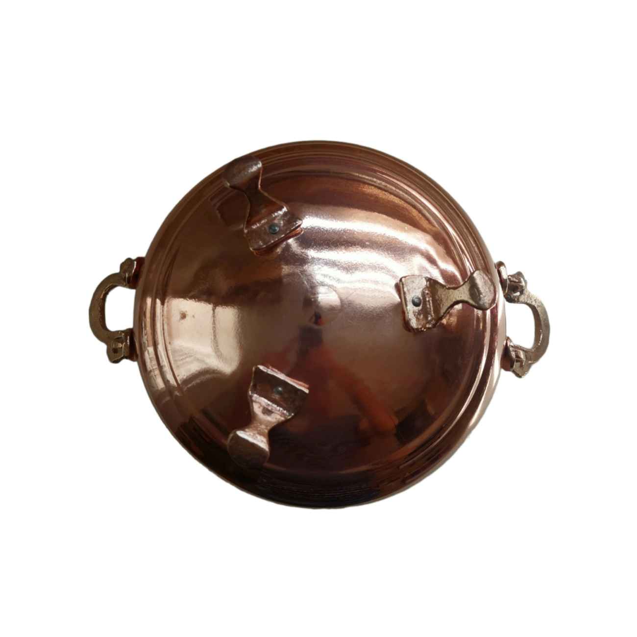 波斯锤纹手工铜碗——带托脚款