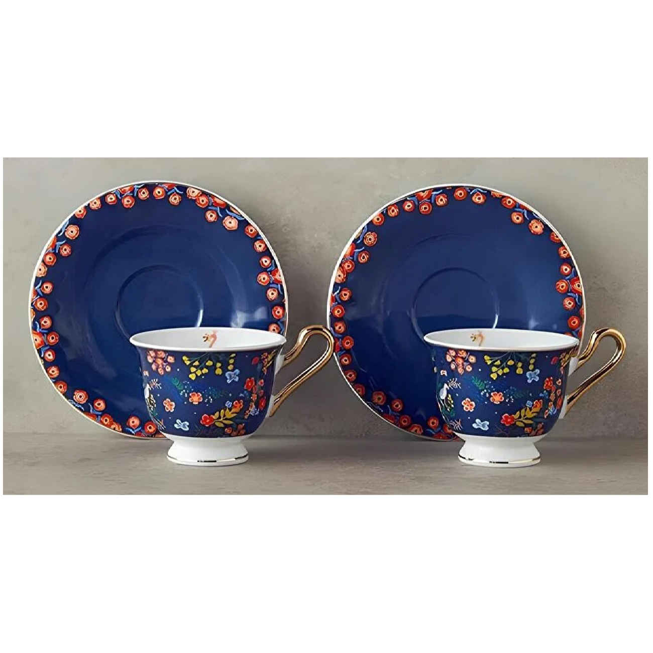 艺术瓷器茶具套装 – 藏青色经典永恒茶具系列