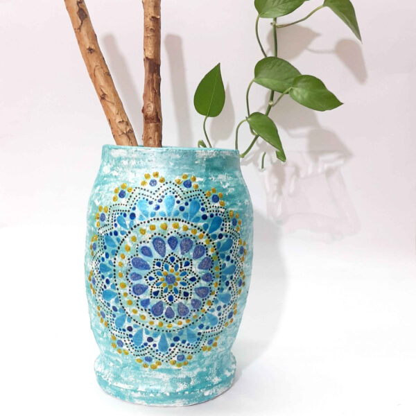 波斯陶瓷Kashk Sab Lanjin——传统Teghar，点绘艺术设计