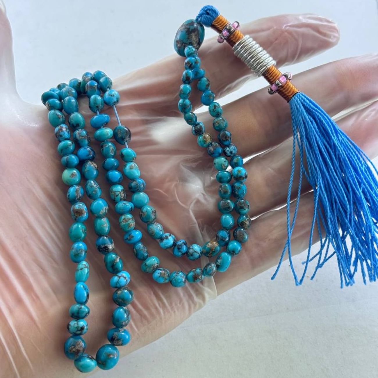 波斯尼沙布尔绿松石念珠 —— 101颗祈祷珠 Tasbih