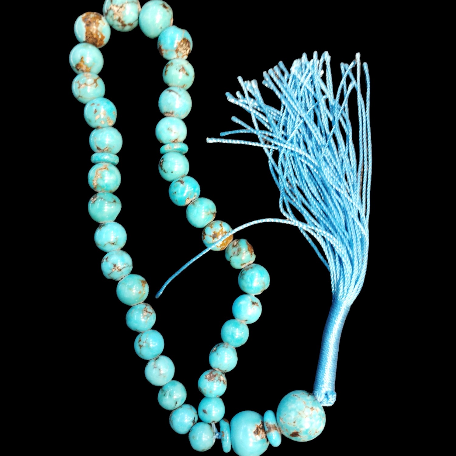 Main image of 波斯尼沙布尔绿松石念珠 —— 33颗祈祷珠 Tasbih