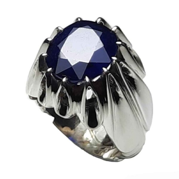 波斯红宝石银戒指，手工制作男士，时尚与奢华