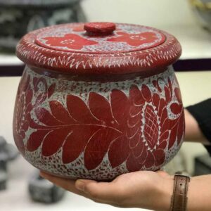 波斯石制 Dizi 锅，用于 Abgoosht，花纹设计