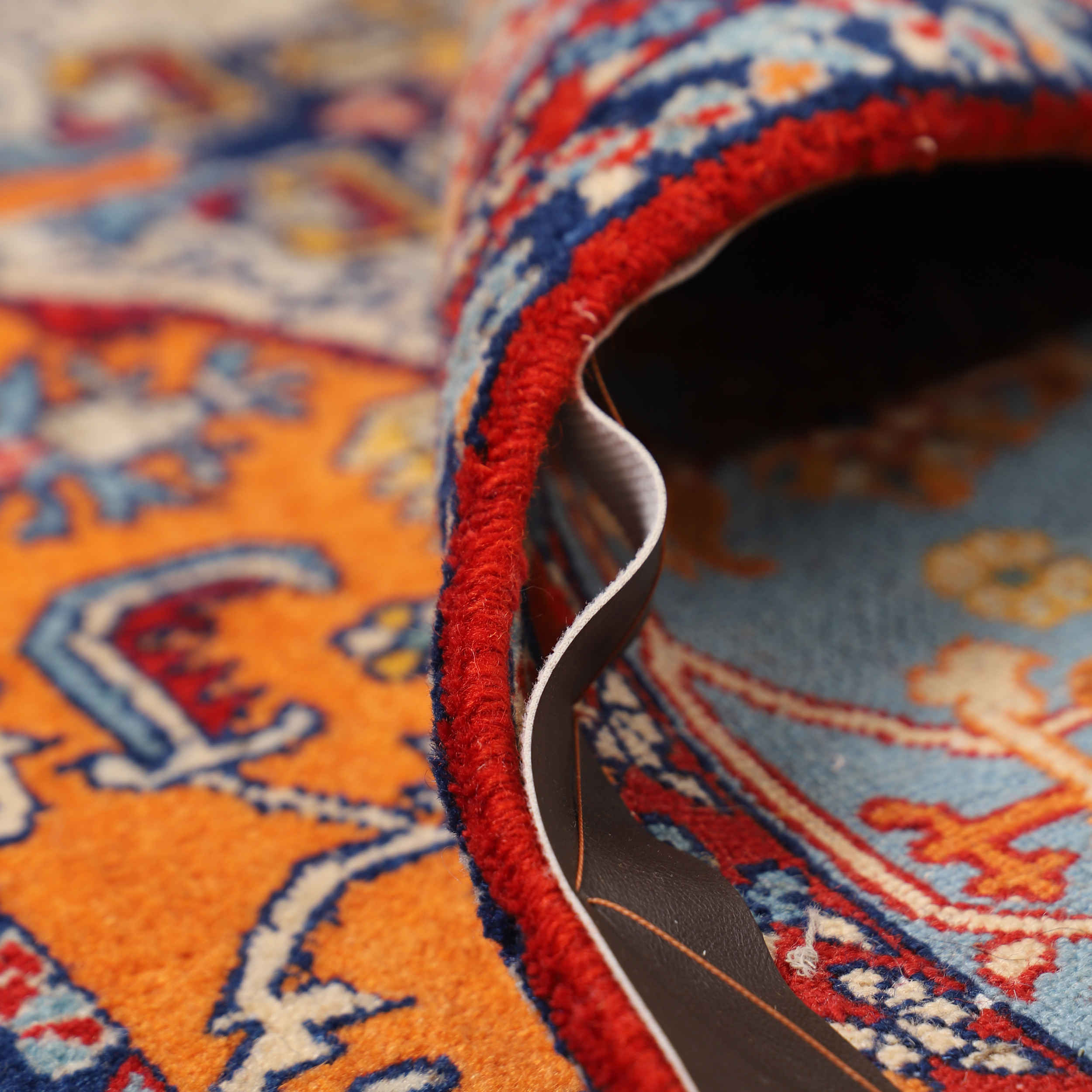 波斯羊毛地毯，手工结制，产自伊斯法罕 Herati 橙色