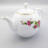 Thumbnail 4: 白色瓷质茶壶 – 花卉图案