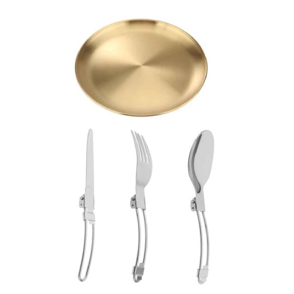 便携露营餐具套装 – 四件套