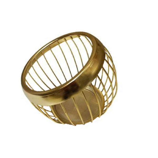 金色时尚金属线水果篮 – 功能与美感兼备