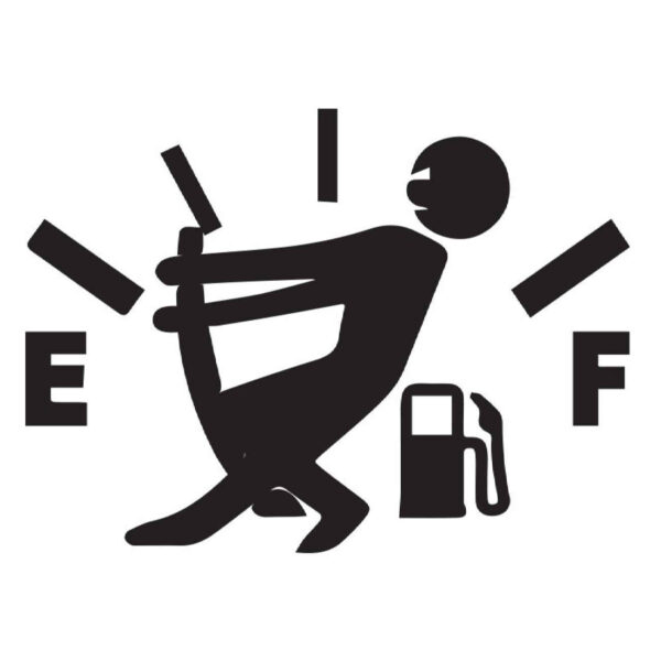 独特黑色车贴 – 油表设计