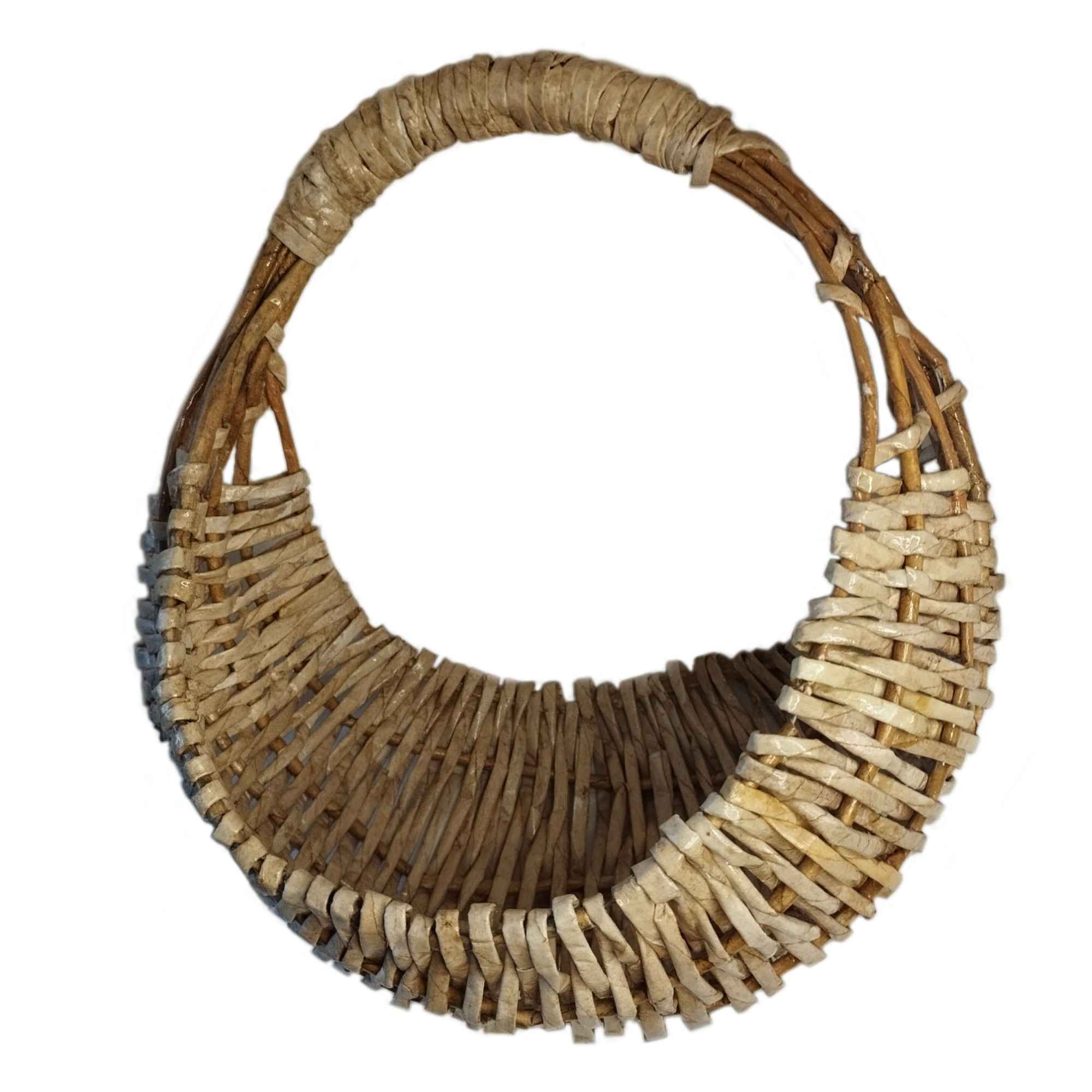 Main image of 多用途手工编织柳条篮带手柄