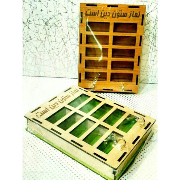 木质壁挂 Turbah 架，带2个钥匙挂钩（x2）