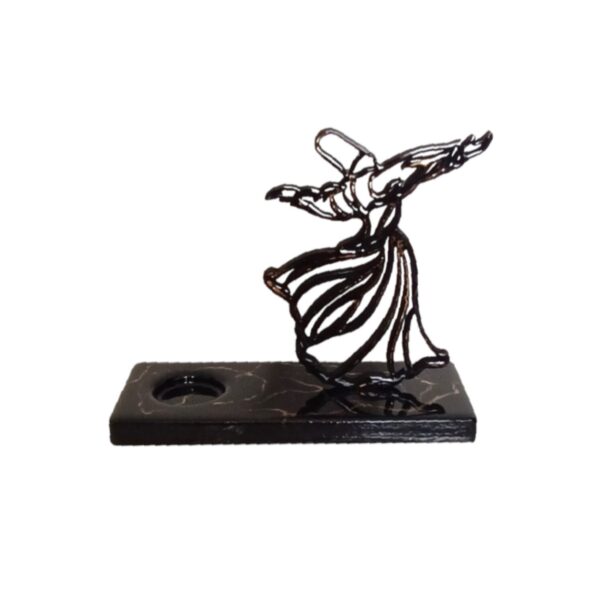 艺术树脂烛台 – 波斯萨玛舞设计，家居装饰