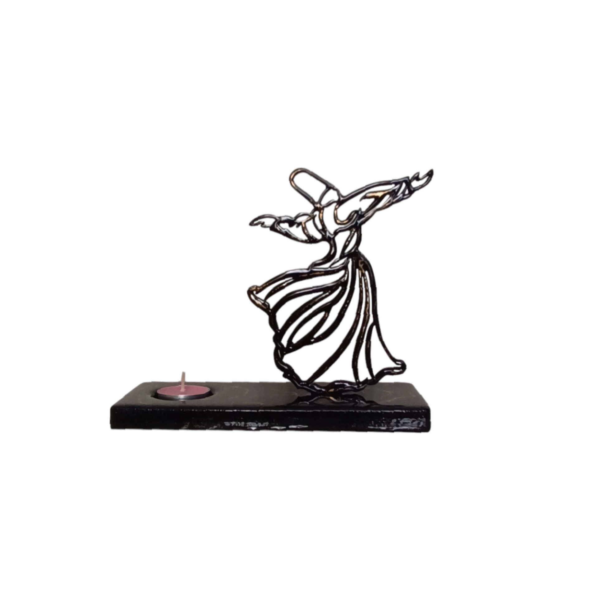 艺术树脂烛台 – 波斯萨玛舞设计，家居装饰