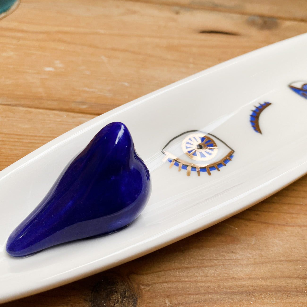 陶瓷香薰座——邪眼图案，家居装饰