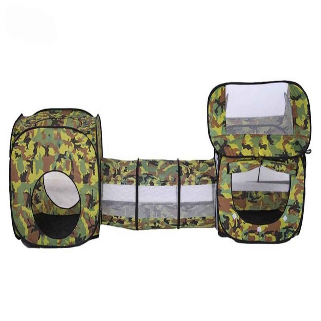 Main image of 双人儿童帐篷 – 绿色迷彩款