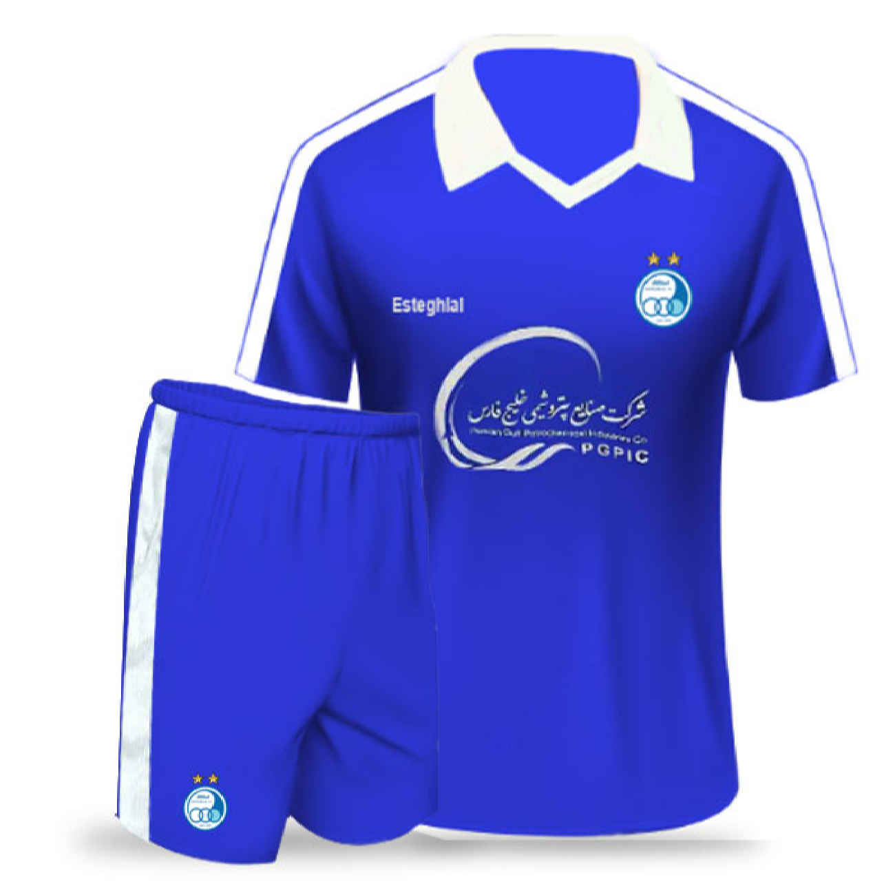 Main image of Esteghlal 主场球衣与短裤 2024/2025 – 最新设计，打造终极球迷造型