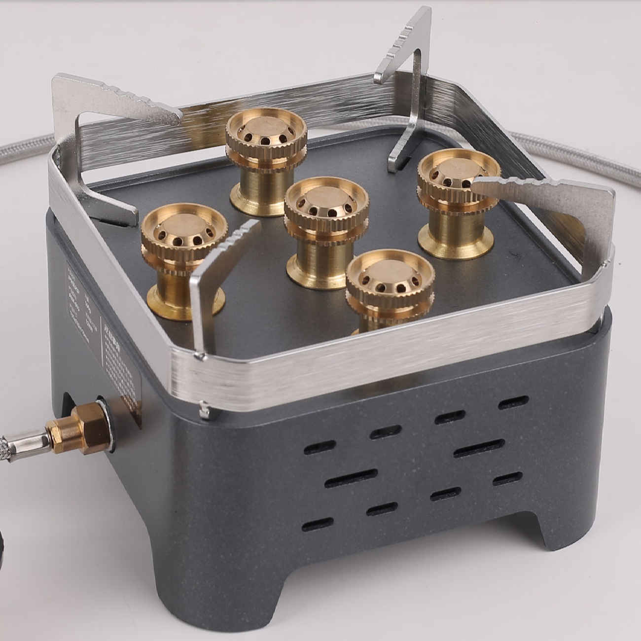 丙烷露营炉 – 便携轻便,五头燃烧器