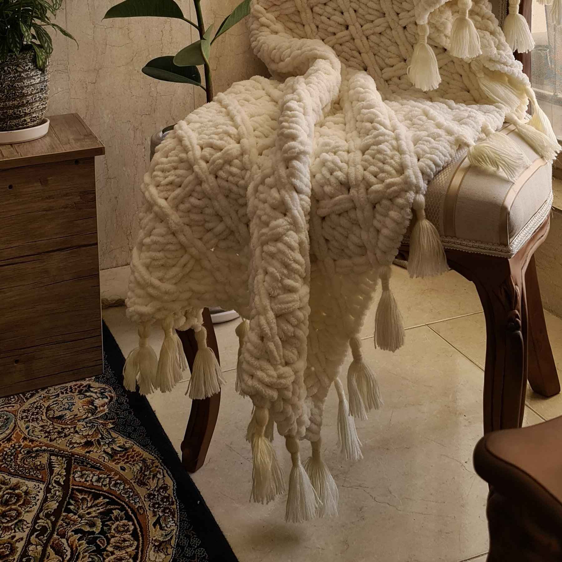 奢华柔软针织沙发毯 – 完美拥抱与休闲