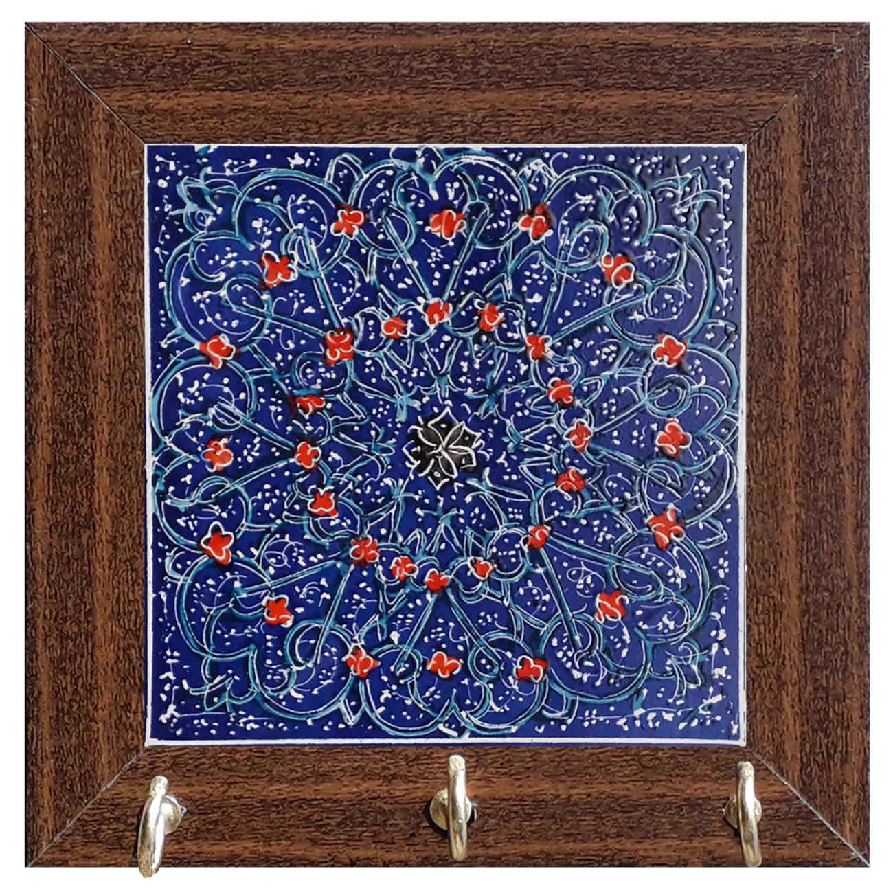 Main image of 陶瓷墙挂钥匙架——木框设计，打造整洁美观玄关