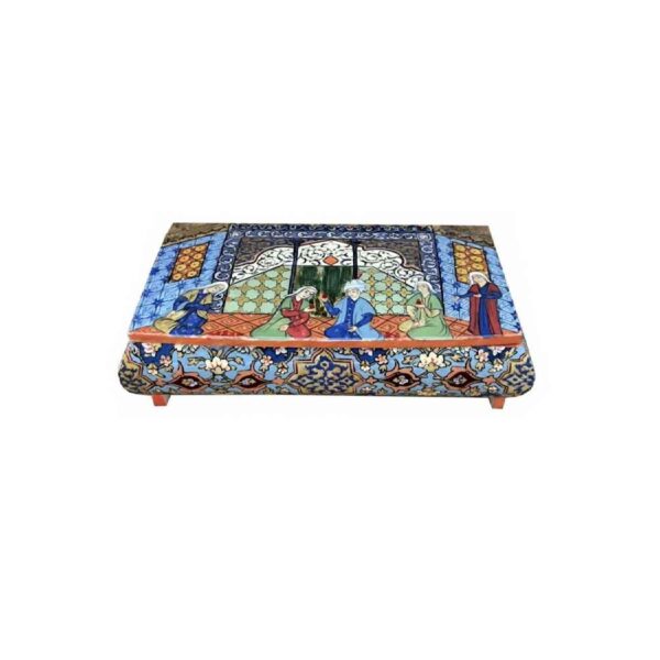 手工首饰盒，骆驼骨雕图案设计