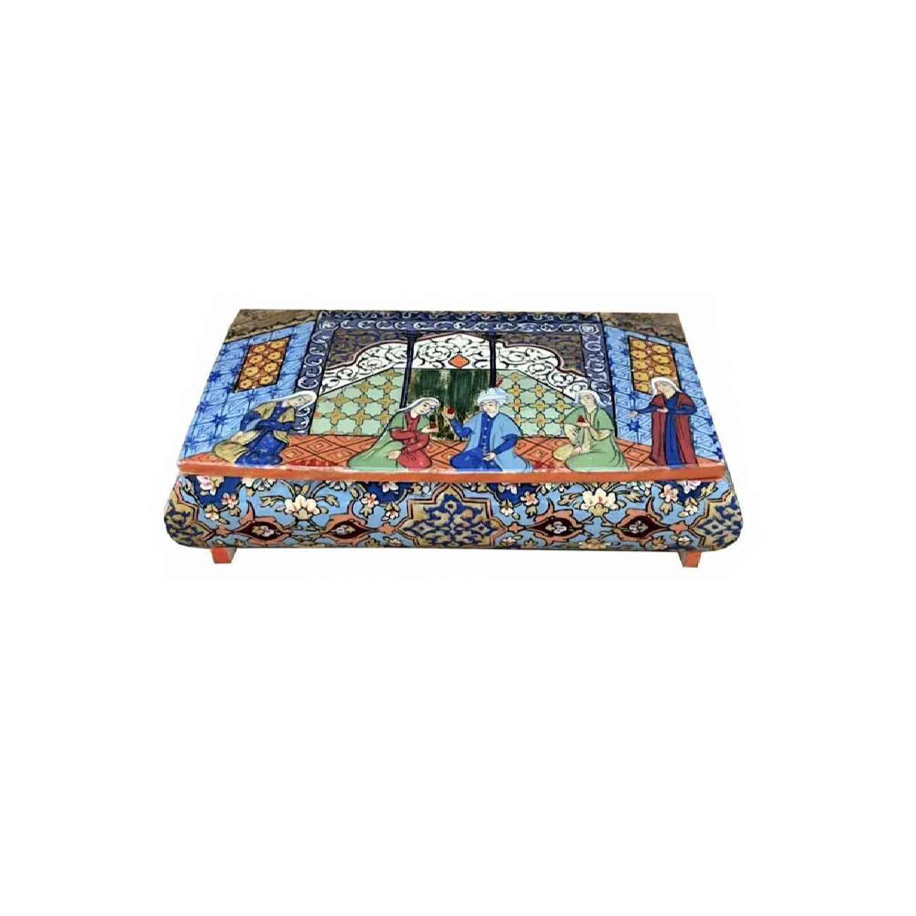 Main image of 手工首饰盒，骆驼骨雕图案设计