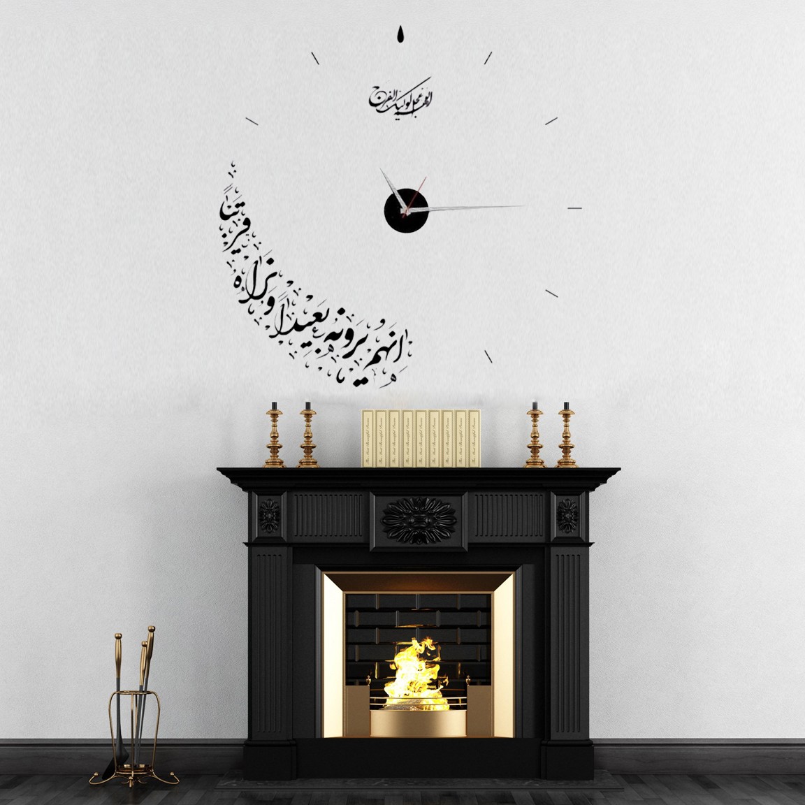 Main image of 伊斯兰 DIY 3D 墙钟 – 极简设计，灵感源自伊玛目马赫迪的期待