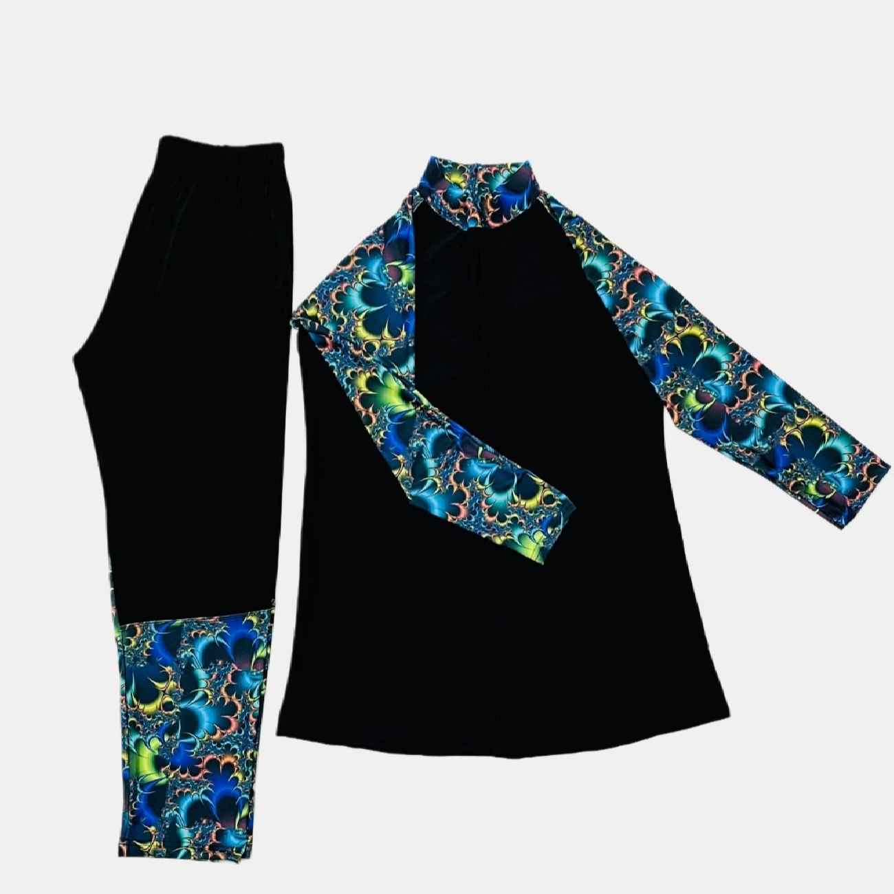 Main image of 伊斯兰女士泳衣 – 两件式全覆盖，优雅端庄，夏季理想选择