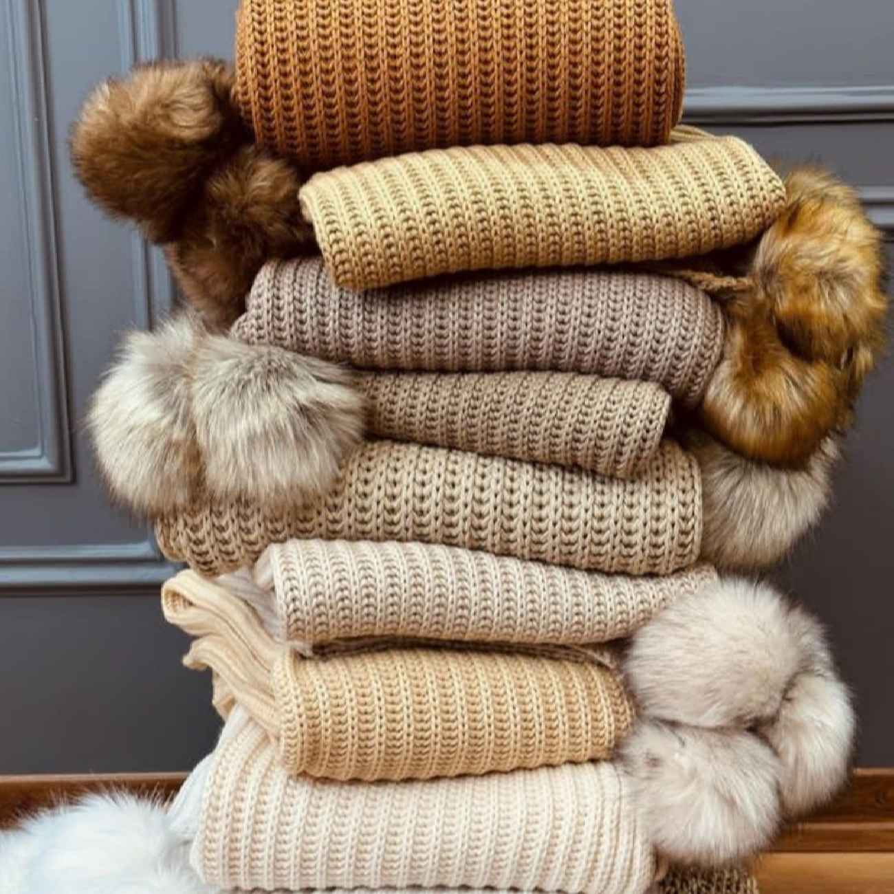 客厅针织沙发毯 – 适合全年使用