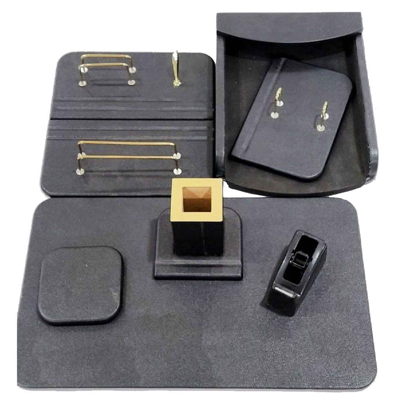 Main image of 皮革办公桌面收纳套装 – 办公配件（8件）