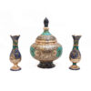 波斯手工艺术礼品套装——三件套巧克力碗与雕刻花瓶