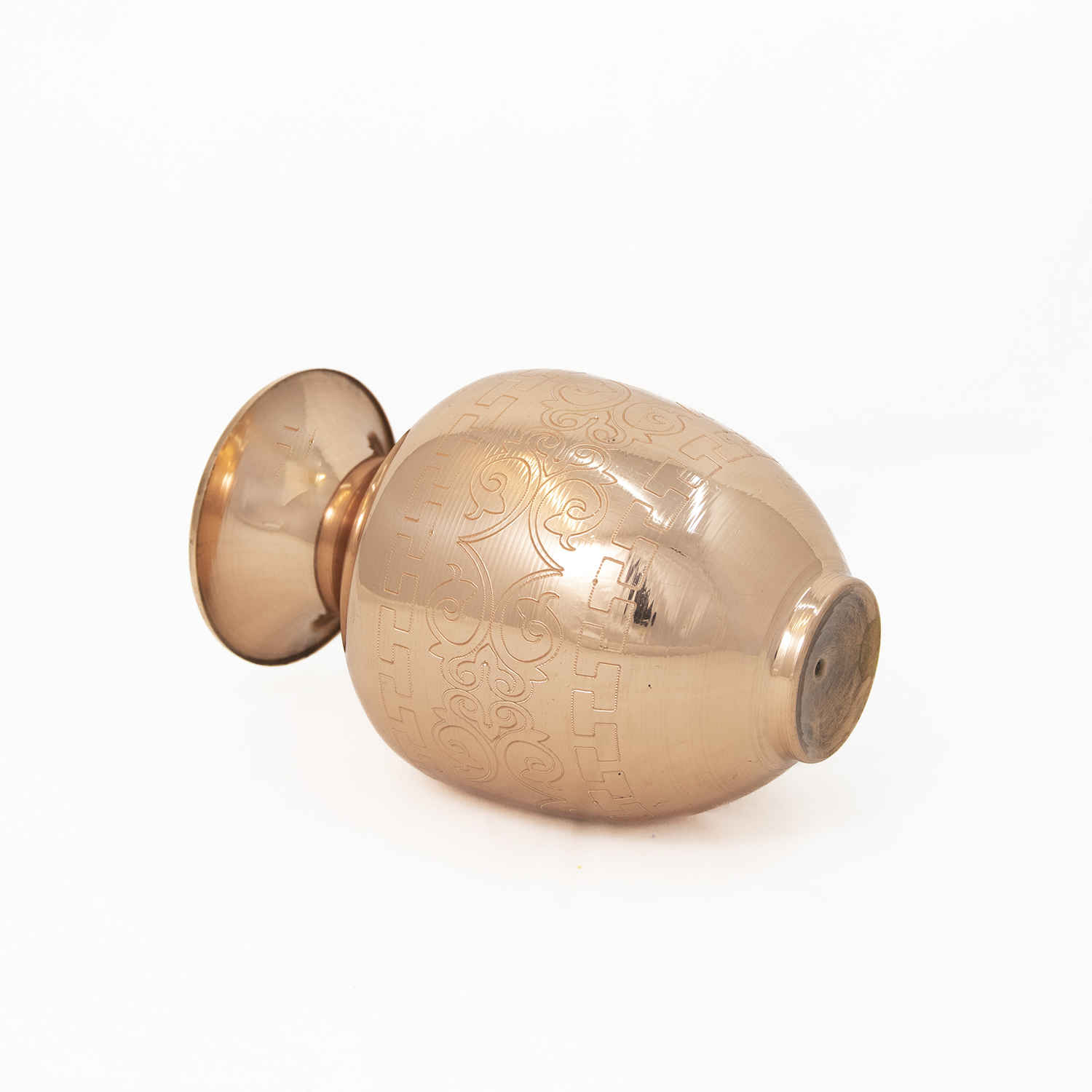 波斯装饰铜花瓶 – 手工几何图案