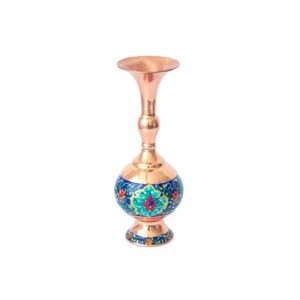 波斯装饰铜花瓶 – 手工莲花图案