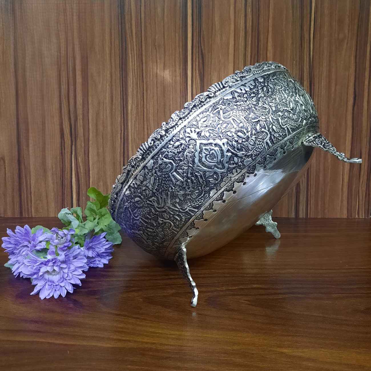 波斯装饰银碗 – 手工细节装饰，传统装饰理想选择