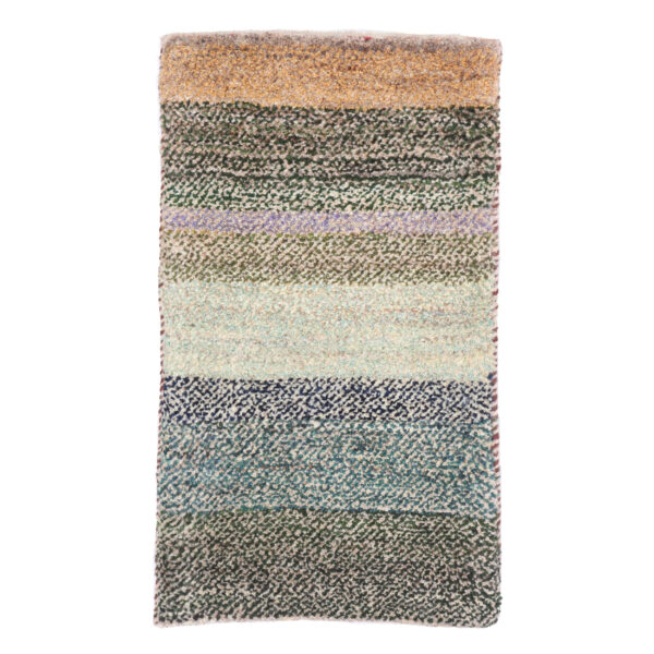 波斯加贝毯 羊毛地毯 正宗手工编织 Shiraz 浅绿色条纹