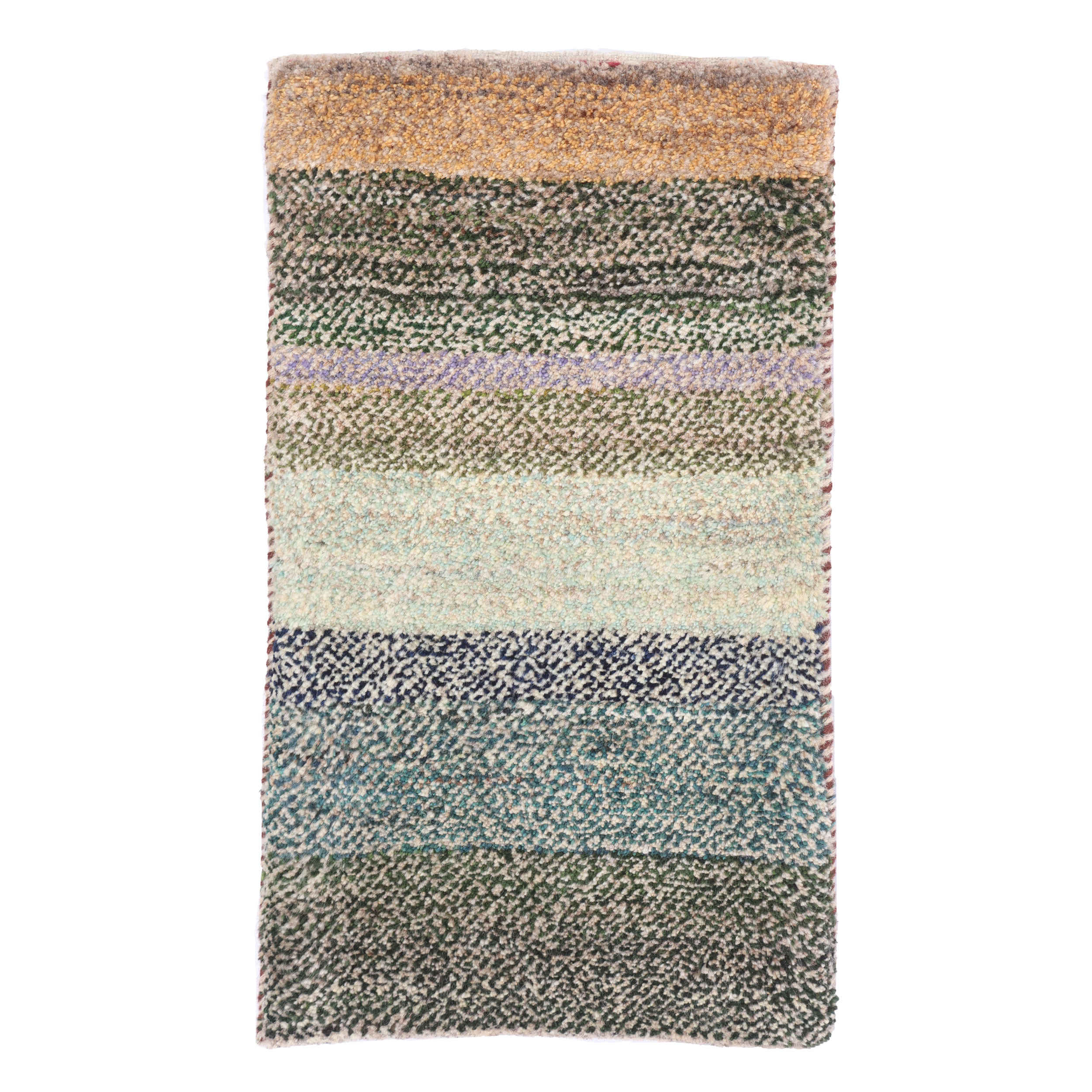 Main image of 波斯加贝毯 羊毛地毯 正宗手工编织 Shiraz 浅绿色条纹