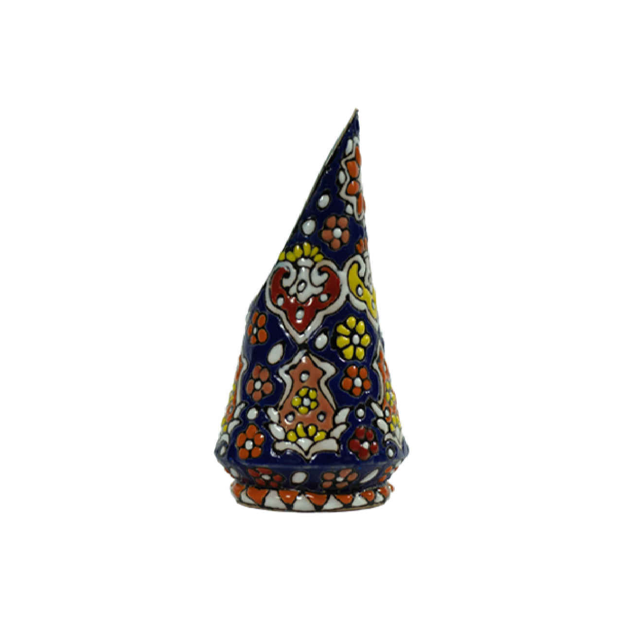 深蓝之美 – 海军蓝釉彩波斯珐琅陶瓷笔筒