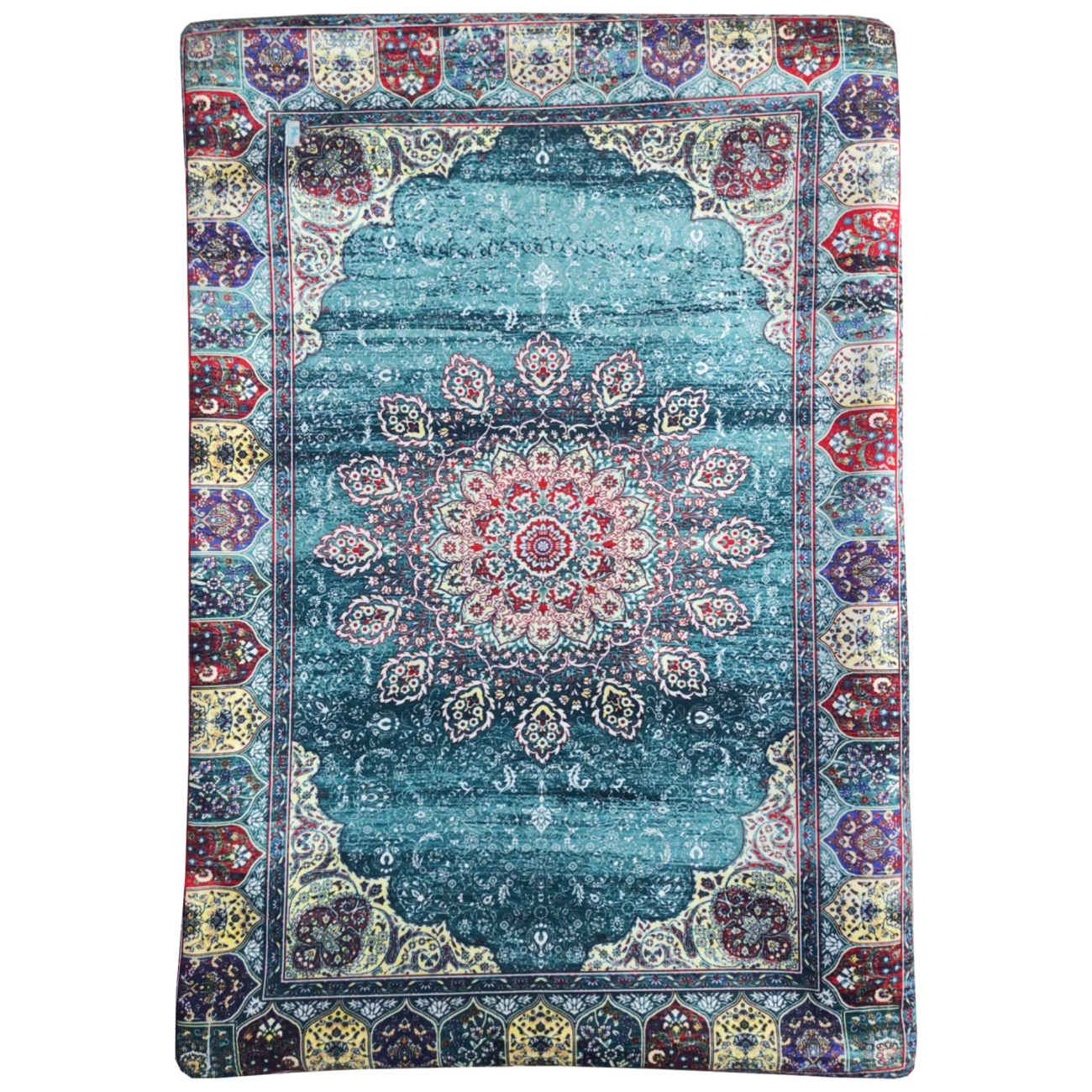 Main image of 波斯丝绒枕套 – 地毯图案（2件装）