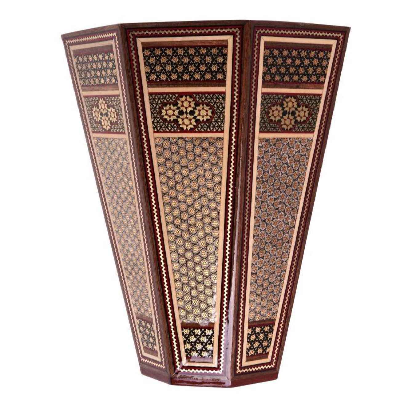 波斯Khatamkari工艺垃圾桶——手工奢华家居装饰