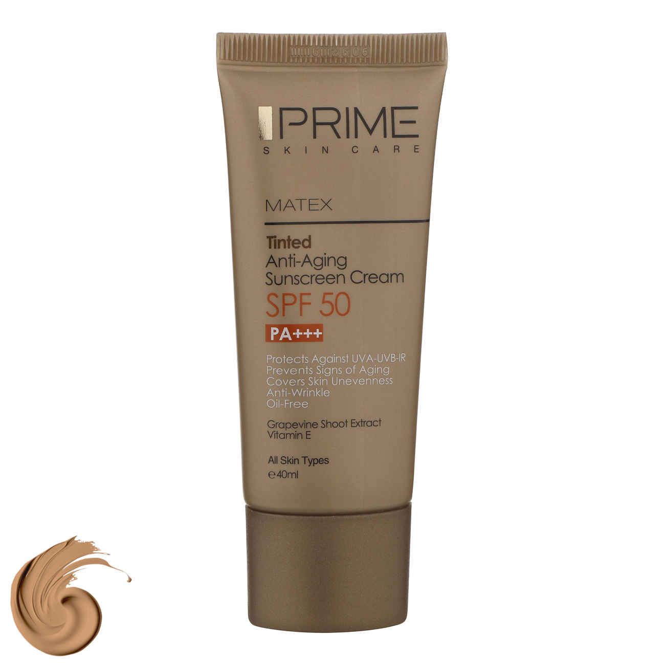 Main image of Prime SPF50 深色防晒霜 – 抗皱，适合所有肤质（2支装）