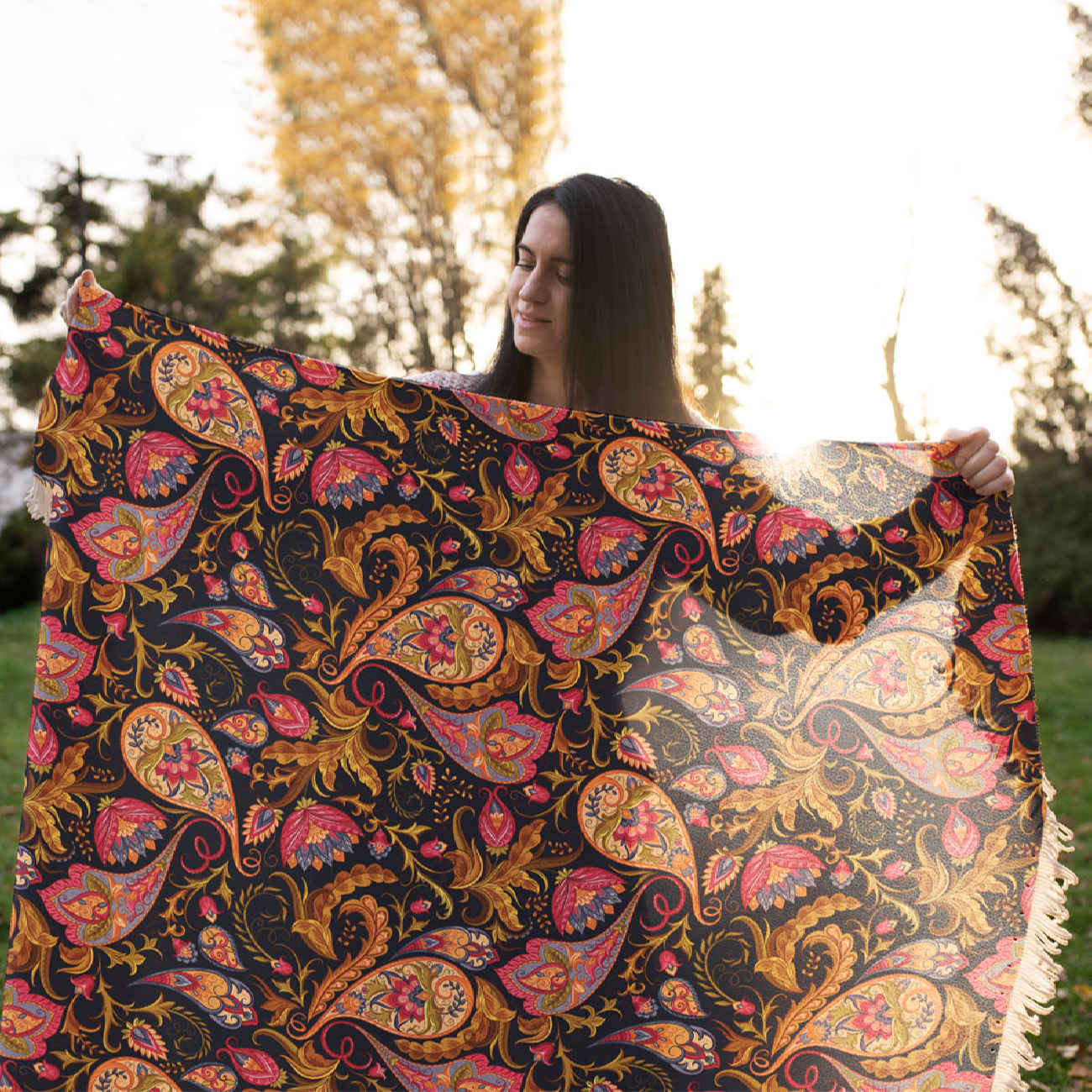 沙发毯 – 佩斯利图案，为沙发或扶手椅增添风格