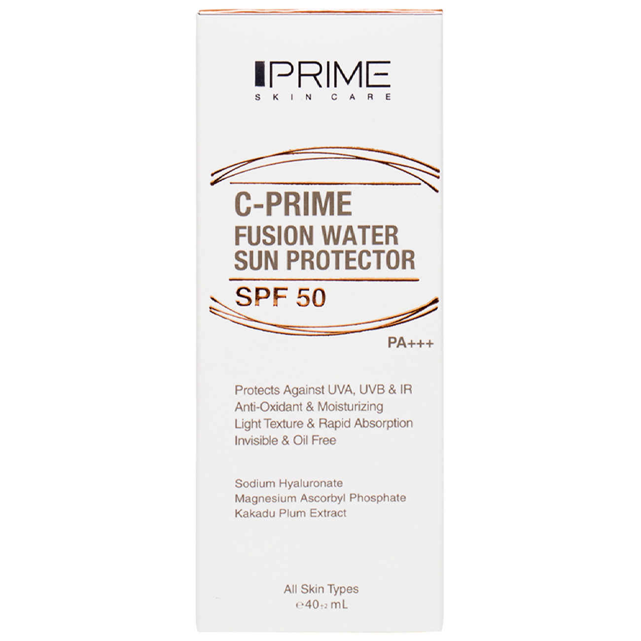 所有肤质防晒霜 – Prime SPF50 无色轻薄，全波段防护（2支装）