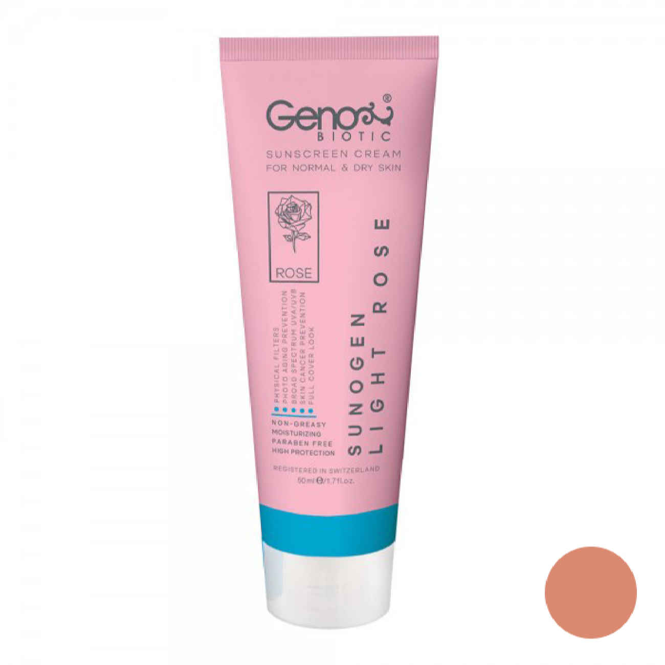 Main image of 干性及中性肤质防晒霜 – Geno Biotic SPF50 有色，50毫升（2支装）