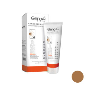 油性及混合性肤质防晒霜 – 深米色，Geno Biotic SPF50 有色（2支装）
