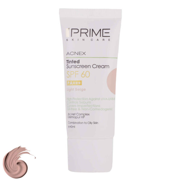 油性肤质防晒霜 – Prime SPF60 浅米色，抗痘（2支装）